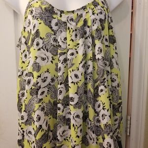Chartreuse chiffon tank